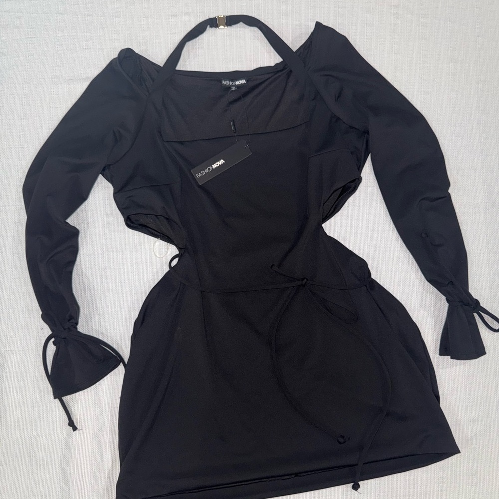Black Mini Cutout Dress